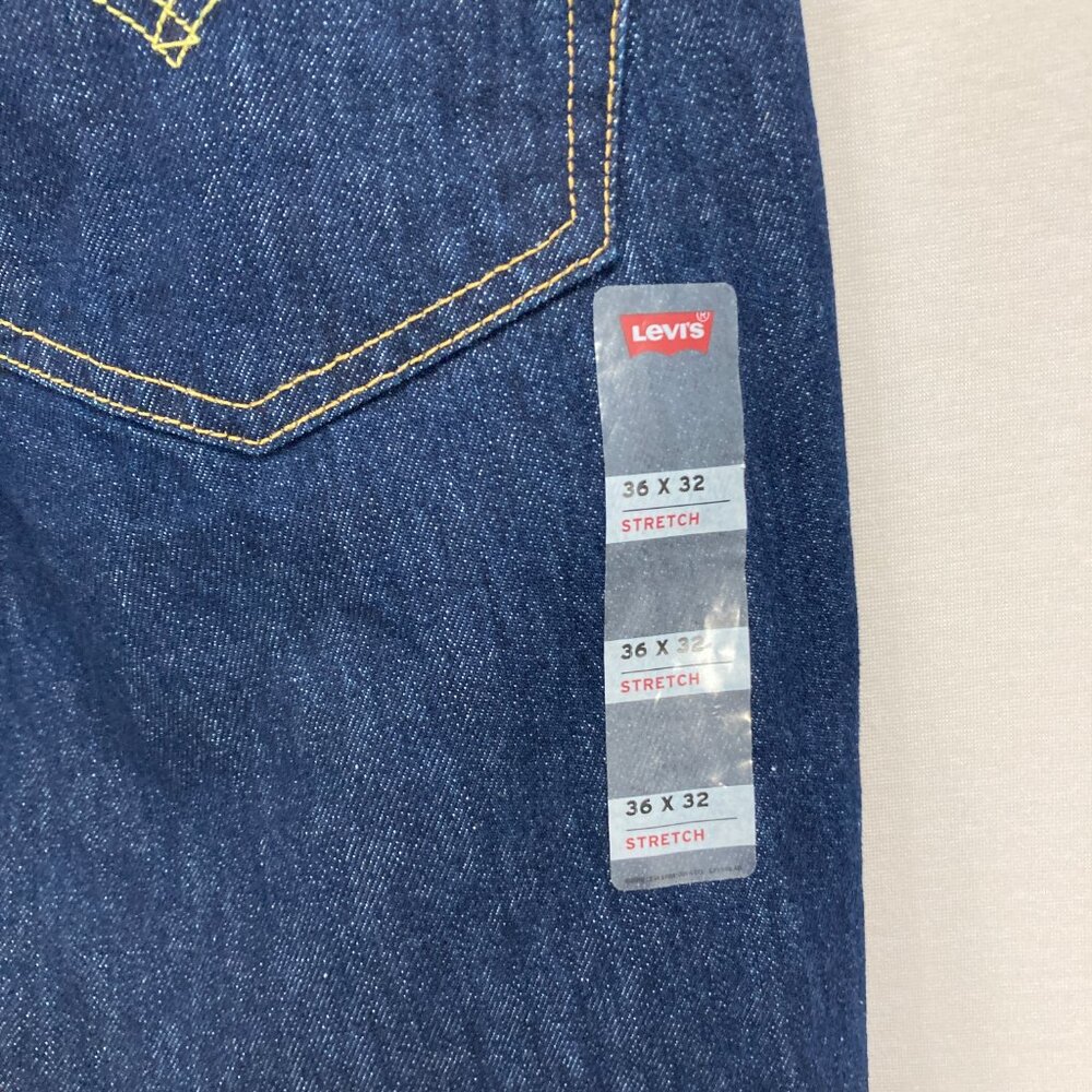 New Levi's Mens 514 Blue Denim Straight Leg Stretch Jeans size 36x32 - Picture 10 of 11